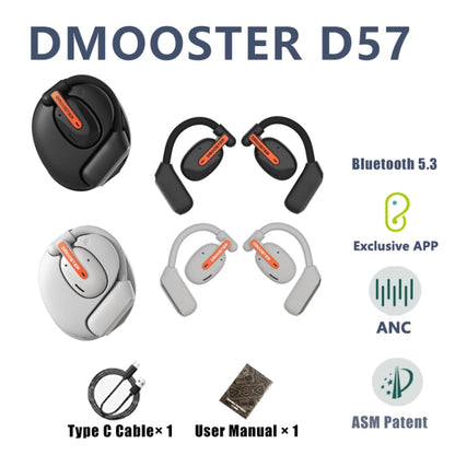 D MOOSTER D57 OWS Ear-Mounted ENC Bluetooth Earphones(Grey) - Bluetooth Earphone by D MOOSTER | Online Shopping South Africa | PMC Jewellery