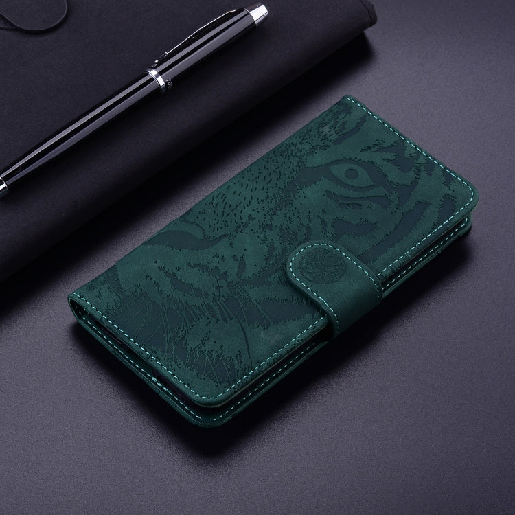 For Google Pixel 9 Pro 5G Tiger Embossing Pattern Flip Leather Phone Case(Green) - Google Cases by PMC Jewellery | Online Shopping South Africa | PMC Jewellery | Buy Now Pay Later Mobicred