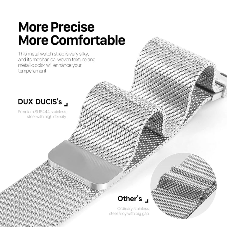 For Apple Watch Series 9 41mm DUX DUCIS Milanese Pro Series Stainless Steel Watch Band(Silver) - Watch Bands by DUX DUCIS | Online Shopping South Africa | PMC Jewellery