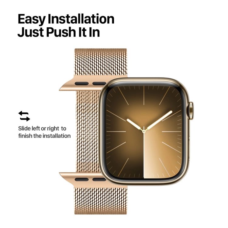 For Apple Watch SE 40mm DUX DUCIS Milanese Pro Series Stainless Steel Watch Band(Gold) - Watch Bands by DUX DUCIS | Online Shopping South Africa | PMC Jewellery