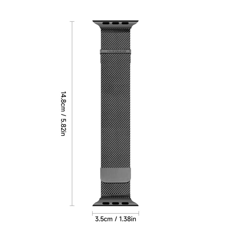 For Apple Watch Series 6 40mm DUX DUCIS Milanese Pro Series Stainless Steel Watch Band(Black) - Watch Bands by DUX DUCIS | Online Shopping South Africa | PMC Jewellery