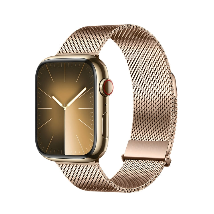 For Apple Watch Series 4 44mm DUX DUCIS Milanese Pro Series Stainless Steel Watch Band(Gold) - Watch Bands by DUX DUCIS | Online Shopping South Africa | PMC Jewellery