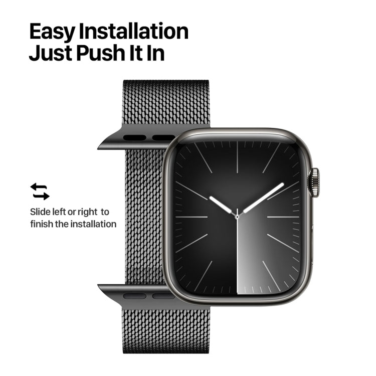 For Apple Watch Series 4 40mm DUX DUCIS Milanese Pro Series Stainless Steel Watch Band(Black) - Watch Bands by DUX DUCIS | Online Shopping South Africa | PMC Jewellery