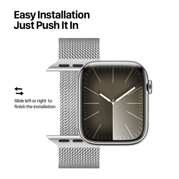 For Apple Watch Series 3 38mm DUX DUCIS Milanese Pro Series Stainless Steel Watch Band(Silver) - Watch Bands by DUX DUCIS | Online Shopping South Africa | PMC Jewellery