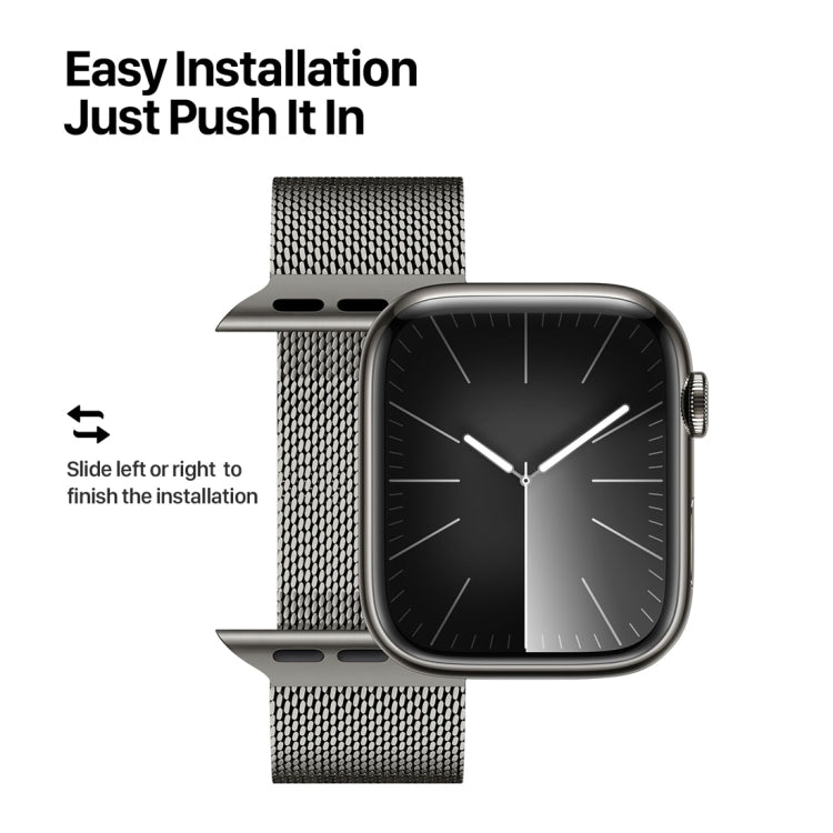 For Apple Watch Series 3 42mm DUX DUCIS Milanese Pro Series Stainless Steel Watch Band(Graphite) - Watch Bands by DUX DUCIS | Online Shopping South Africa | PMC Jewellery