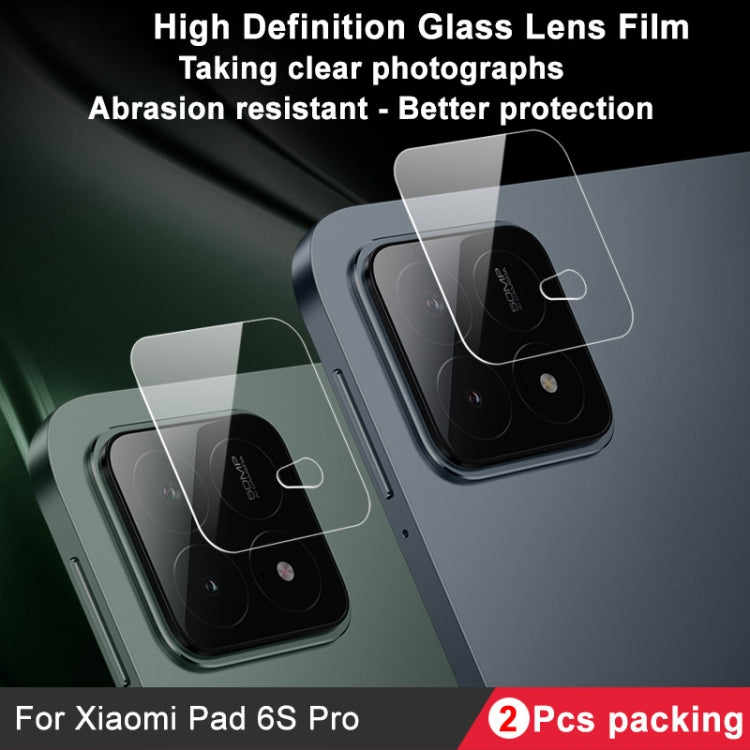 For Xiaomi Pad 6S Pro 12.4 2 PCS/Set IMAK HD Glass Rear Camera Lens Film - Others by imak | Online Shopping South Africa | PMC Jewellery | Buy Now Pay Later Mobicred