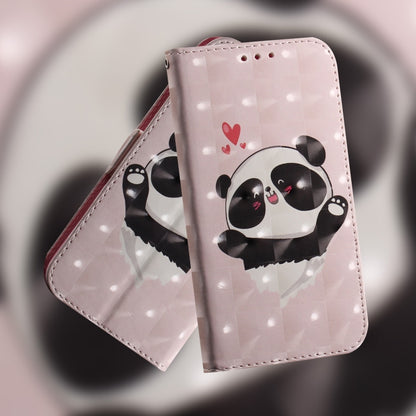 For Google Pixel 9 Pro 3D Colored Horizontal Flip Leather Phone Case(Heart Panda) - Google Cases by PMC Jewellery | Online Shopping South Africa | PMC Jewellery | Buy Now Pay Later Mobicred