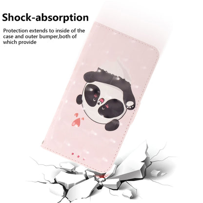 For Google Pixel 9 3D Colored Horizontal Flip Leather Phone Case(Heart Panda) - Google Cases by PMC Jewellery | Online Shopping South Africa | PMC Jewellery | Buy Now Pay Later Mobicred