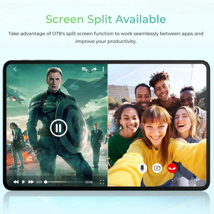 OUKITEL OT8 Tablet PC 11 inch, 6GB+256GB, Android 13 Unisoc Tiger T606 Octa Core, Support Dual SIM 4G Network, EU Plug(Green) - Other by OUKITEL | Online Shopping South Africa | PMC Jewellery | Buy Now Pay Later Mobicred