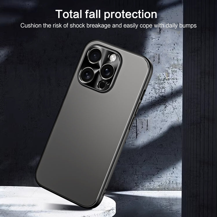 For iPhone 13 Pro Max R-JUST RJ-61 Electroplating Frosted TPU + PC Phone Case(Grey) - iPhone 13 Pro Max Cases by R-JUST | Online Shopping South Africa | PMC Jewellery