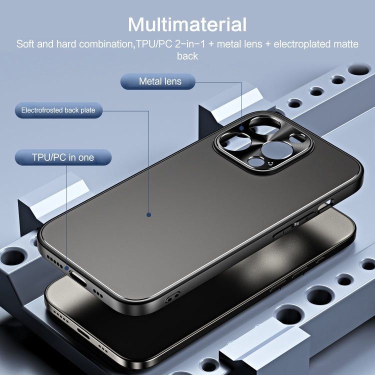 For iPhone 15 Pro Max R-JUST RJ-61 Electroplating Frosted TPU + PC Phone Case(Grey) - free shipping - PMC TechLife - Order now!