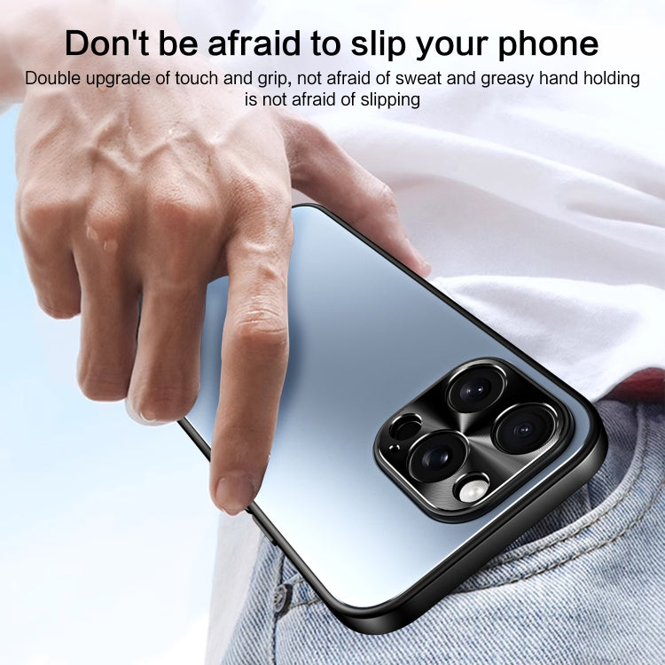 For iPhone 13 Pro Max R-JUST RJ-61 Electroplating Frosted TPU + PC Phone Case(Blue) - free shipping - PMC TechLife - Order now!