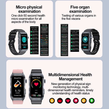 TK79 1.47 inch IP68 Waterproof Smart Watch, Support ECG / Blood Glucose / Blood Oxygen Monitoring / Uric Acid(Pink) - Smart Wristbands by PMC Jewellery | Online Shopping South Africa | PMC Jewellery | Buy Now Pay Later Mobicred