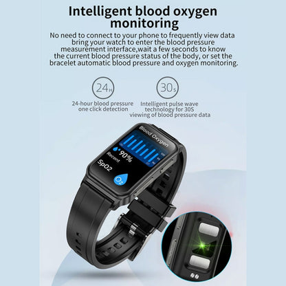 G08 1.4 inch IP67 Waterproof Smart Watch, Support ECG / Blood Glucose / Blood Oxygen Monitoring(Black) - Smart Wristbands by PMC Jewellery | Online Shopping South Africa | PMC Jewellery
