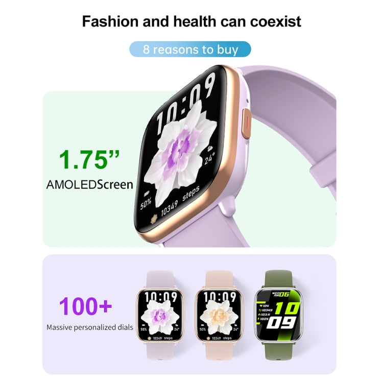 HD12 1.75 inch IP68 Waterproof Smart Watch, Support Blood Oxygen Monitoring(Green) - Smart Wristbands by PMC Jewellery | Online Shopping South Africa | PMC Jewellery