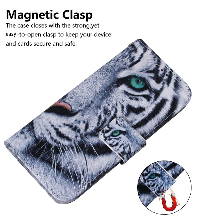 For Google Pixel 9 Pro Coloured Drawing Flip Leather Phone Case(Tiger) - Google Cases by PMC Jewellery | Online Shopping South Africa | PMC Jewellery | Buy Now Pay Later Mobicred