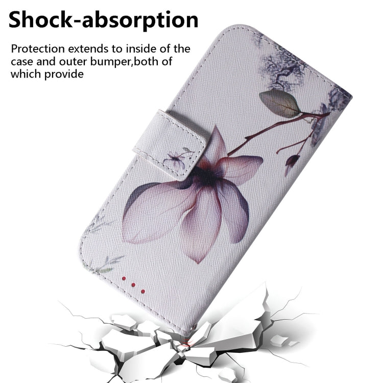 For Google Pixel 9 Coloured Drawing Flip Leather Phone Case(Magnolia) - Google Cases by PMC TechLife | Online Shopping South Africa | PMC TechLife | Buy Now Pay Later Mobicred