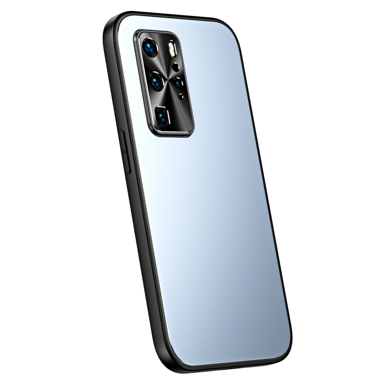 For Huawei P40 Pro R-JUST RJ-61 Electroplating Frosted TPU + PC Phone Case(Blue) - Huawei Cases by R-JUST | Online Shopping South Africa | PMC Jewellery