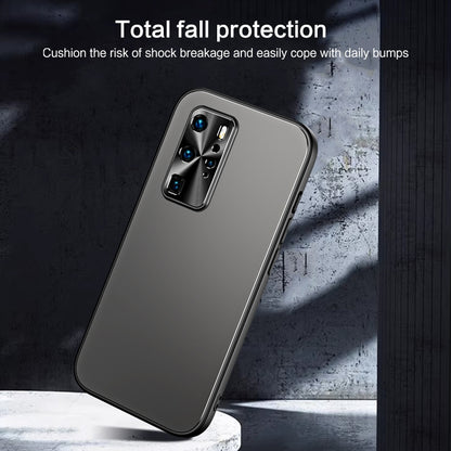 For Huawei P40 Pro R-JUST RJ-61 Electroplating Frosted TPU + PC Phone Case(Blue) - Huawei Cases by R-JUST | Online Shopping South Africa | PMC Jewellery