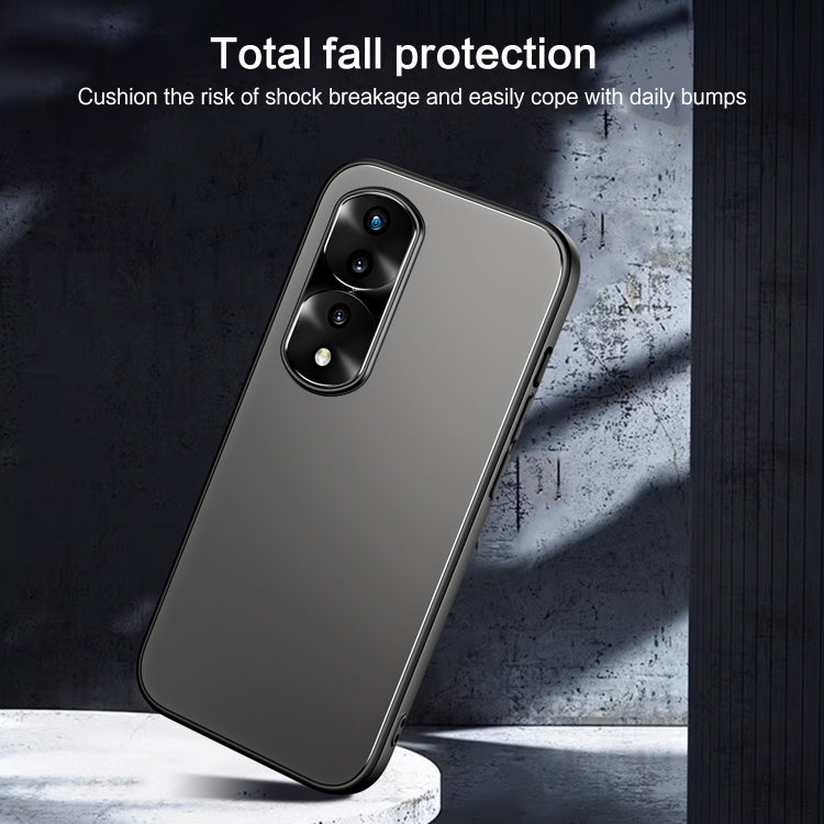 For Honor 70 R-JUST RJ-61 Electroplating Frosted TPU + PC Phone Case(Silver) - Honor Cases by R-JUST | Online Shopping South Africa | PMC TechLife