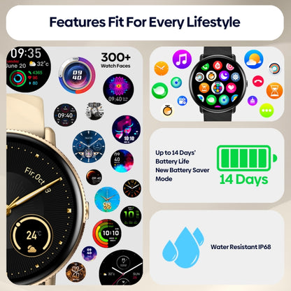 Zeblaze GTR 3 Pro 1.43 inch Screen Voice Calling Smart Watch, Support Heart Rate / Blood Pressure / Blood Oxygen(Gold) - Smart Watches by Zeblaze | Online Shopping South Africa | PMC Jewellery | Buy Now Pay Later Mobicred