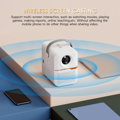 GXMO P10 Android 10 OS HD Portable WiFi Projector, Plug Type:EU Plug(White) - Mini Projector by GXMO | Online Shopping South Africa | PMC Jewellery | Buy Now Pay Later Mobicred