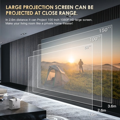 GXMO P10 Android 10 OS HD Portable WiFi Projector, Plug Type:AU Plug(White) - Mini Projector by GXMO | Online Shopping South Africa | PMC Jewellery | Buy Now Pay Later Mobicred