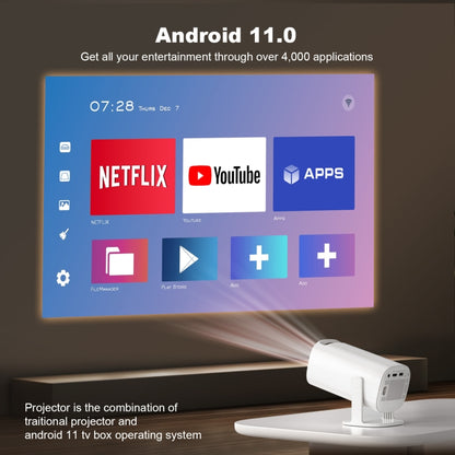 GXMO P30 Android 11 OS HD Portable WiFi Projector, Plug Type:AU Plug(White) - Mini Projector by GXMO | Online Shopping South Africa | PMC Jewellery | Buy Now Pay Later Mobicred