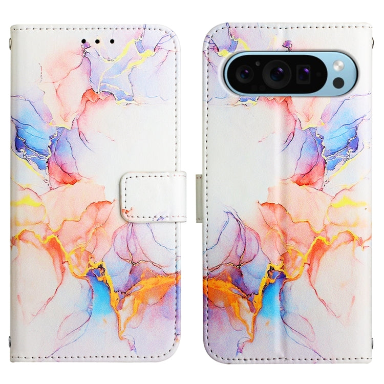 For Google Pixel 9 PT003 Marble Pattern Flip Leather Phone Case(Galaxy Marble White) - Google Cases by PMC Jewellery | Online Shopping South Africa | PMC Jewellery | Buy Now Pay Later Mobicred