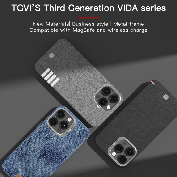 For iPhone 15 Pro Max TGVIS Vida Series MagSafe Magnetic Phone Case(Black) - iPhone 15 Pro Max Cases by TGVIS | Online Shopping South Africa | PMC Jewellery | Buy Now Pay Later Mobicred