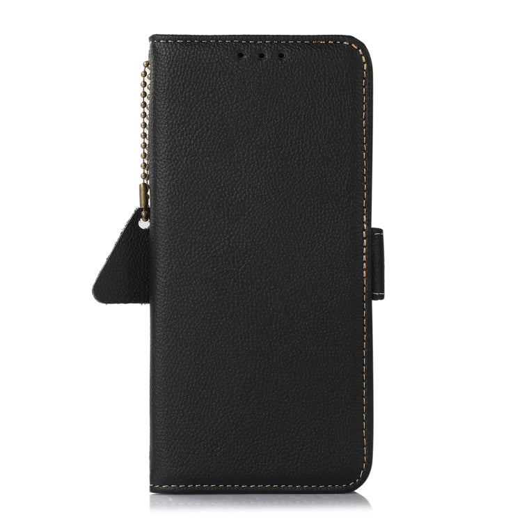 For OnePlus CE4 5G Global Side-Magnetic TJ Genuine Leather RFID Phone Case(Black) - OnePlus Cases by PMC Jewellery | Online Shopping South Africa | PMC Jewellery | Buy Now Pay Later Mobicred