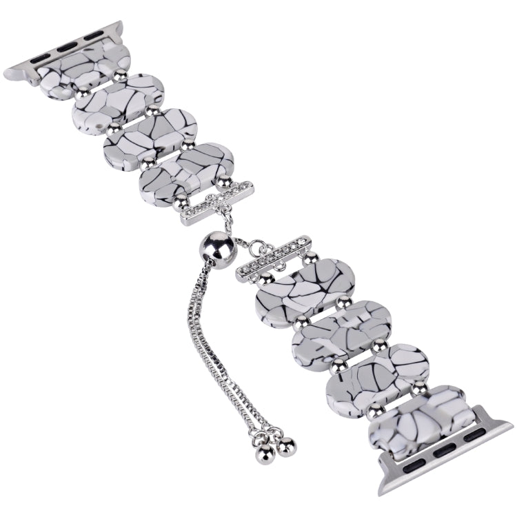 For Apple Watch SE 2023 44mm Resin Retractable Chain Watch Band(Cracks) - Watch Bands by PMC TechLife | Online Shopping South Africa | PMC TechLife