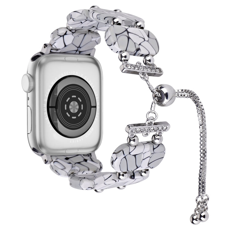 For Apple Watch SE 2022 44mm Resin Retractable Chain Watch Band(Cracks) - free shipping - PMC TechLife - Order now!