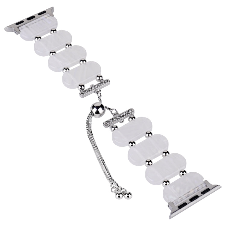 For Apple Watch Series 4 44mm Resin Retractable Chain Watch Band(Fluorescent) - Watch Bands by PMC TechLife | Online Shopping South Africa | PMC TechLife