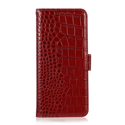 For Google Pixel 9 Crocodile Top Layer Cowhide Leather Phone Case(Red) - Google Cases by PMC Jewellery | Online Shopping South Africa | PMC Jewellery | Buy Now Pay Later Mobicred