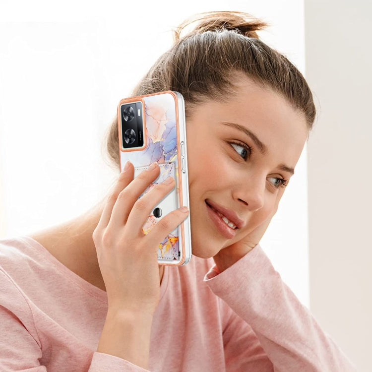 For Realme Narzo 50 5G Marble Pattern IMD Card Slot Phone Case(Galaxy Marble White) - free shipping - PMC TechLife - Order now!