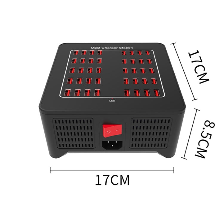 YFY-A76 200W 40 Ports USB Smart Charging Station(UK Plug) - Multifunction Charger by PMC Jewellery | Online Shopping South Africa | PMC Jewellery | Buy Now Pay Later Mobicred