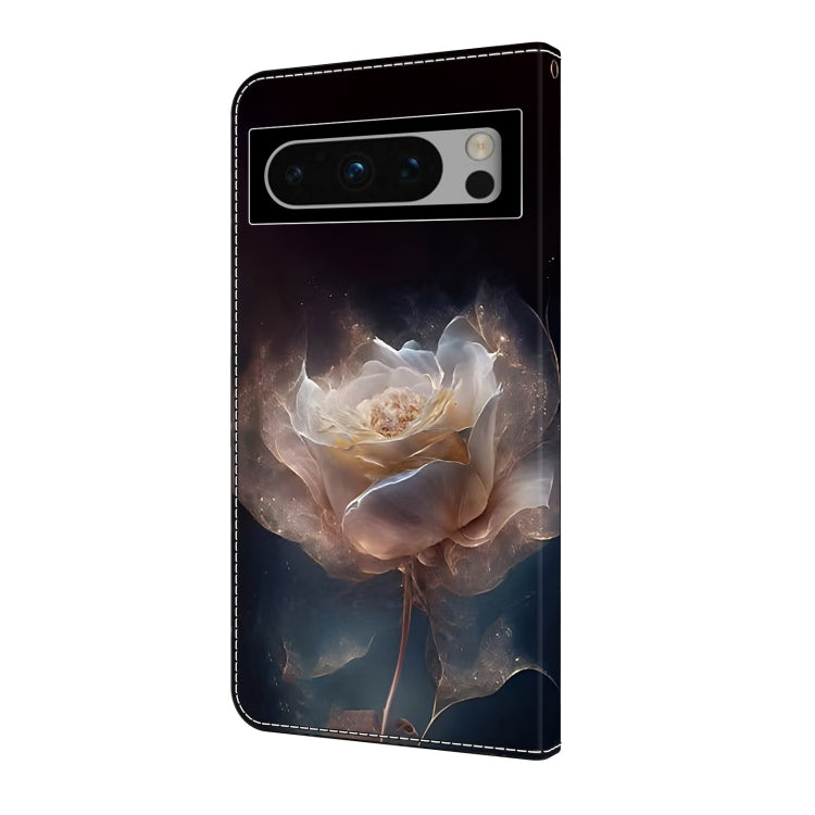 For Google Pixel 9 Crystal Painted Leather Phone case(Peony) - Google Cases by PMC Jewellery | Online Shopping South Africa | PMC Jewellery | Buy Now Pay Later Mobicred