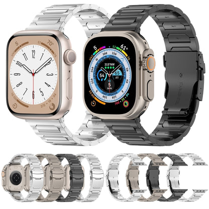 For Apple Watch Series 7 41mm I-Shaped Titanium Metal Watch Band(Titanium) - Watch Bands by PMC Jewellery | Online Shopping South Africa | PMC Jewellery