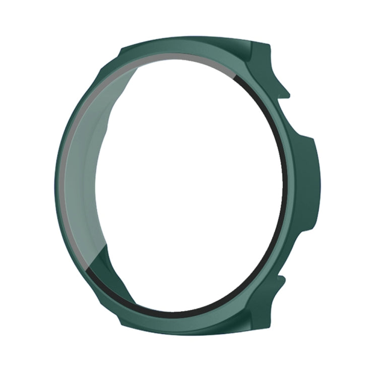 For Aigo Smart Watch V8 PC + Tempered Film Integrated Watch Protective Case(Dark Green) - Watch Case by PMC Jewellery | Online Shopping South Africa | PMC Jewellery