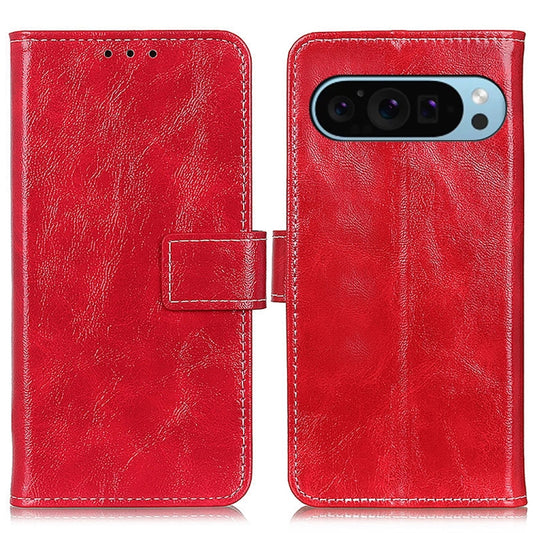 For Google Pixel 9 Retro Crazy Horse Texture Flip Leather Phone Case(Red) - Google Cases by PMC Jewellery | Online Shopping South Africa | PMC Jewellery | Buy Now Pay Later Mobicred