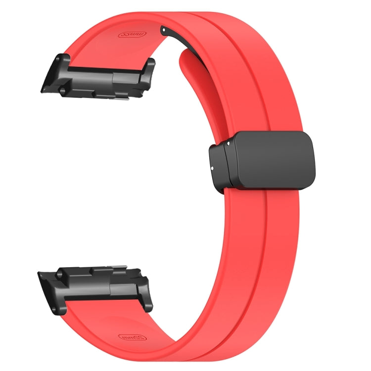 For Huawei Watch D Solid Color Folding Magnetic Buckle Silicone Watch Band(Red) - Watch Bands by PMC TechLife | Online Shopping South Africa | PMC TechLife