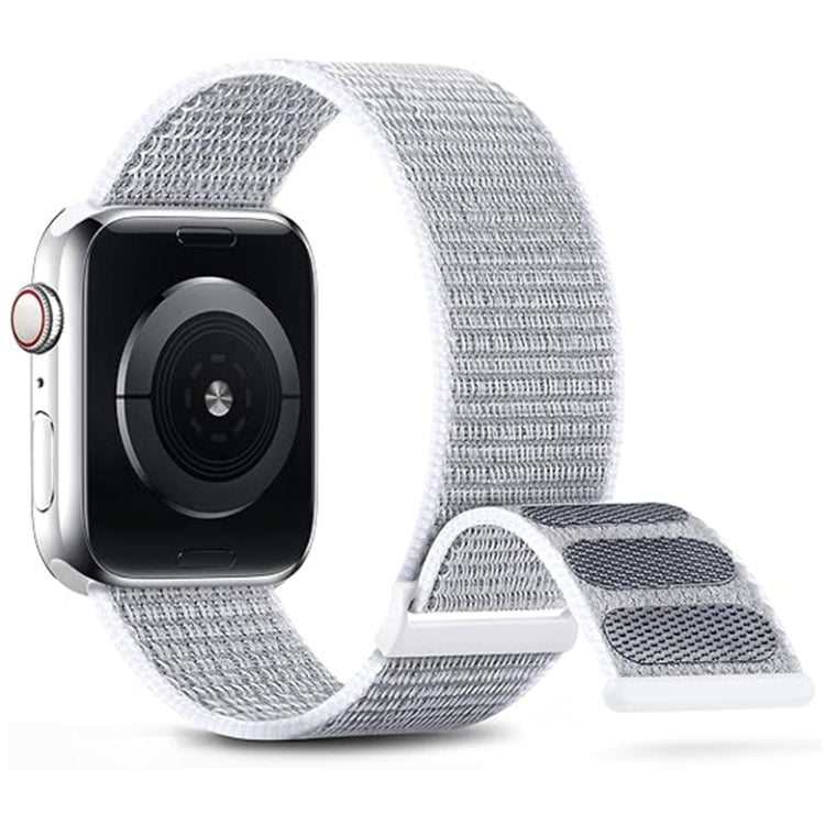 For Apple Watch Series 8 41mm Dual Hook and Loop Nylon Watch Band(Seashell) - Watch Bands by PMC TechLife | Online Shopping South Africa | PMC TechLife