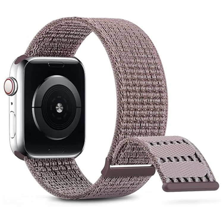 For Apple Watch SE 40mm Dual Hook and Loop Nylon Watch Band(Smoke Purple) - Watch Bands by PMC TechLife | Online Shopping South Africa | PMC TechLife