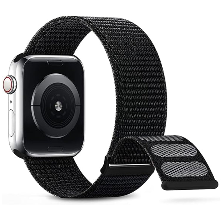 For Apple Watch Series 6 44mm Dual Hook and Loop Nylon Watch Band(Dark Black) - free shipping - PMC TechLife - Order now!