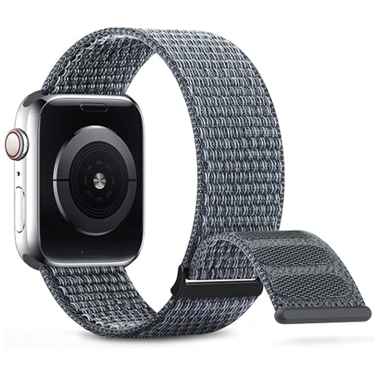 For Apple Watch Series 5 44mm Dual Hook and Loop Nylon Watch Band(Grey) - Watch Bands by PMC TechLife | Online Shopping South Africa | PMC TechLife