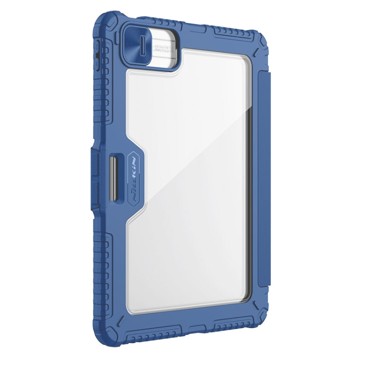 For iPad Pro 11 2024 NILLKIN Bumper Pro Multi-angle Folding Style Tablet Leather Case(Blue) - free shipping - PMC TechLife - Order now!