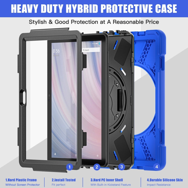 For Amazon Kindle Fire HD10 2023 Silicone Hybrid PC Full Body Tablet Case(Blue) - Amazon by PMC TechLife | Online Shopping South Africa | PMC TechLife | Buy Now Pay Later Mobicred