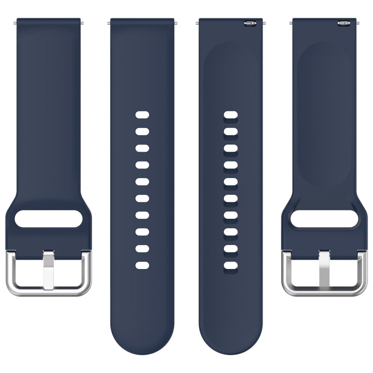 For Xiaomi Watch 2 Solid Color Metal Silver Buckle Silicone Watch Band, Size: S(Midnight Blue) - Watch Bands by PMC Jewellery | Online Shopping South Africa | PMC Jewellery