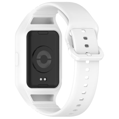 For Xiaomi Mi Band 8 Pro Solid Color Integrated TPU Watch Band(White) - Watch Bands by PMC Jewellery | Online Shopping South Africa | PMC Jewellery